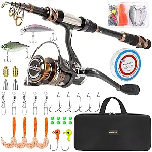 PLUSINNO Two Piece Spinning Rod